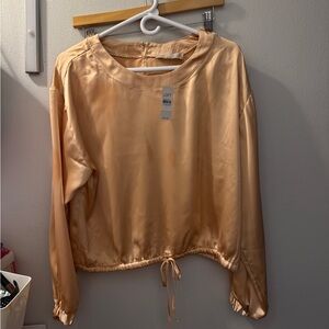 LOFT Champagne Satin Top